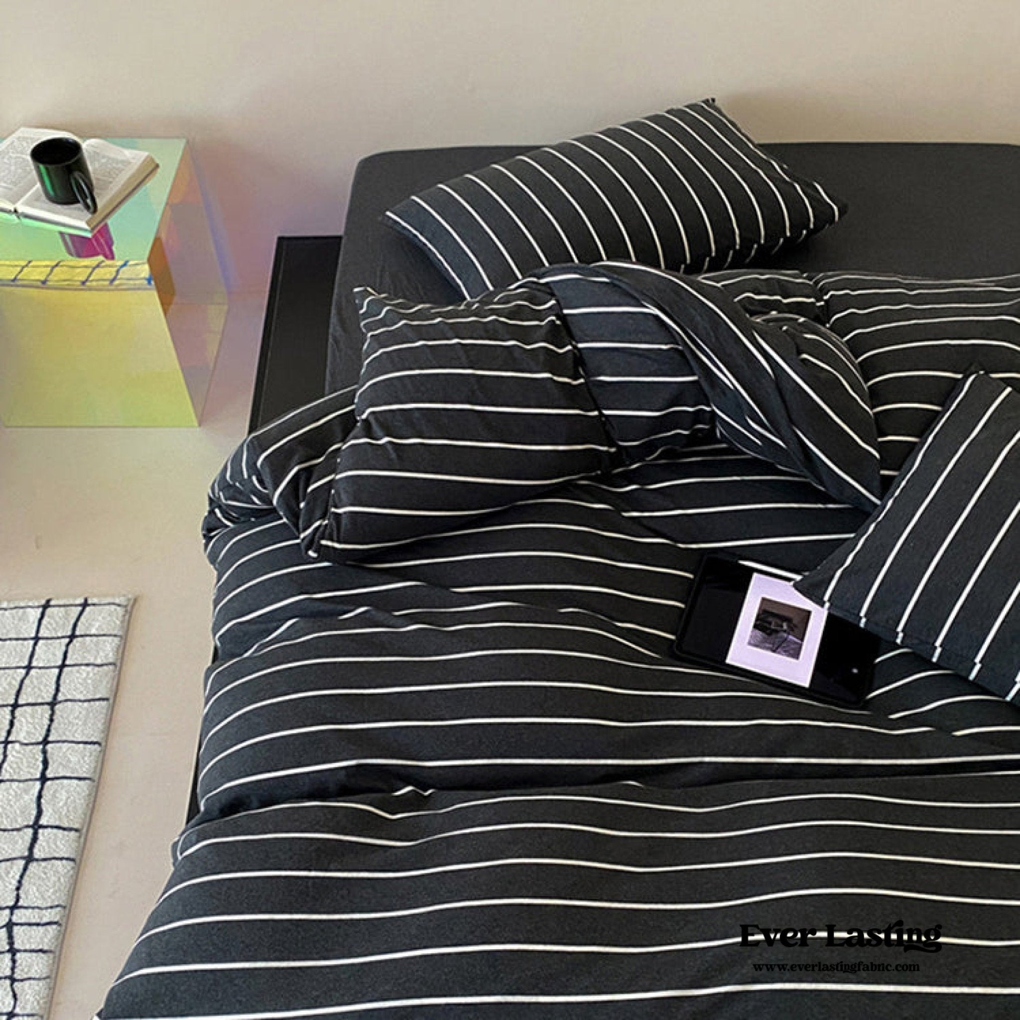 Jersey Knit Stripe Duvet Cover - Ever Lasting