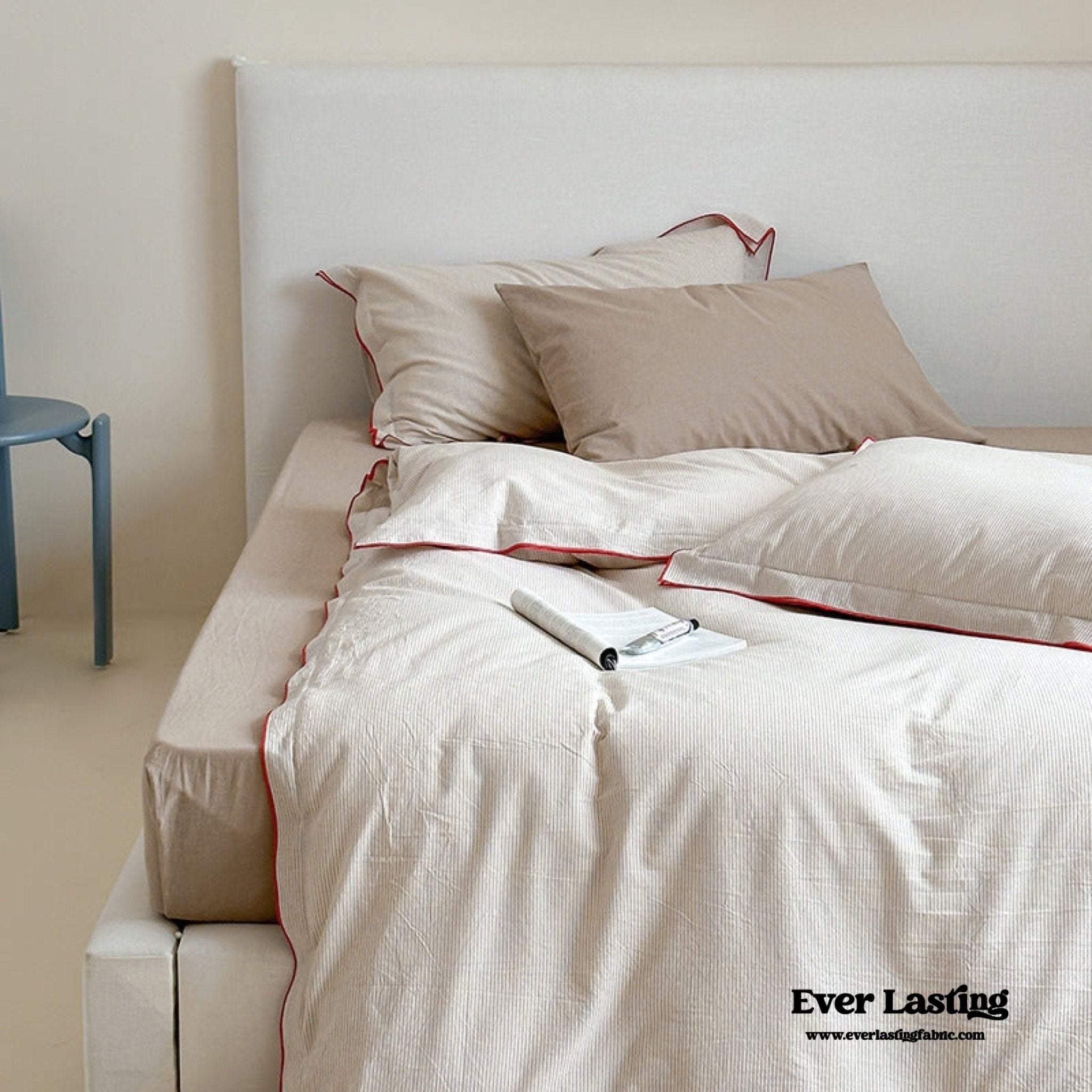 Joce Striped Bedding Set / Blue - Ever Lasting