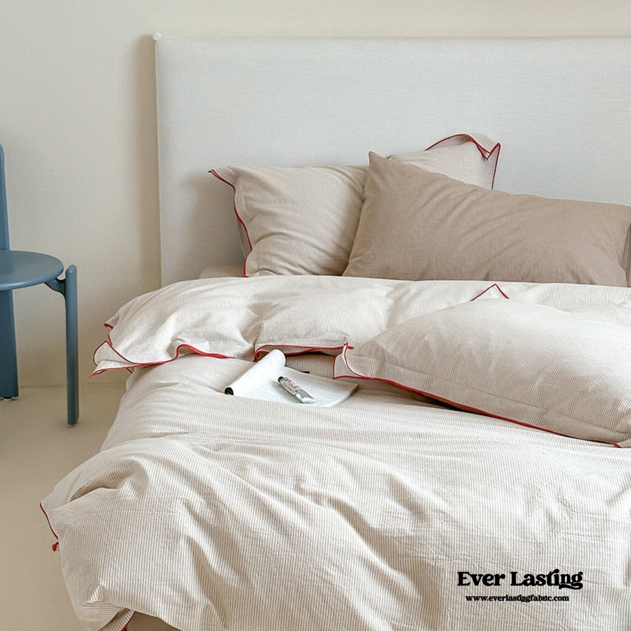 Joce Striped Bedding Set / Blue - Ever Lasting