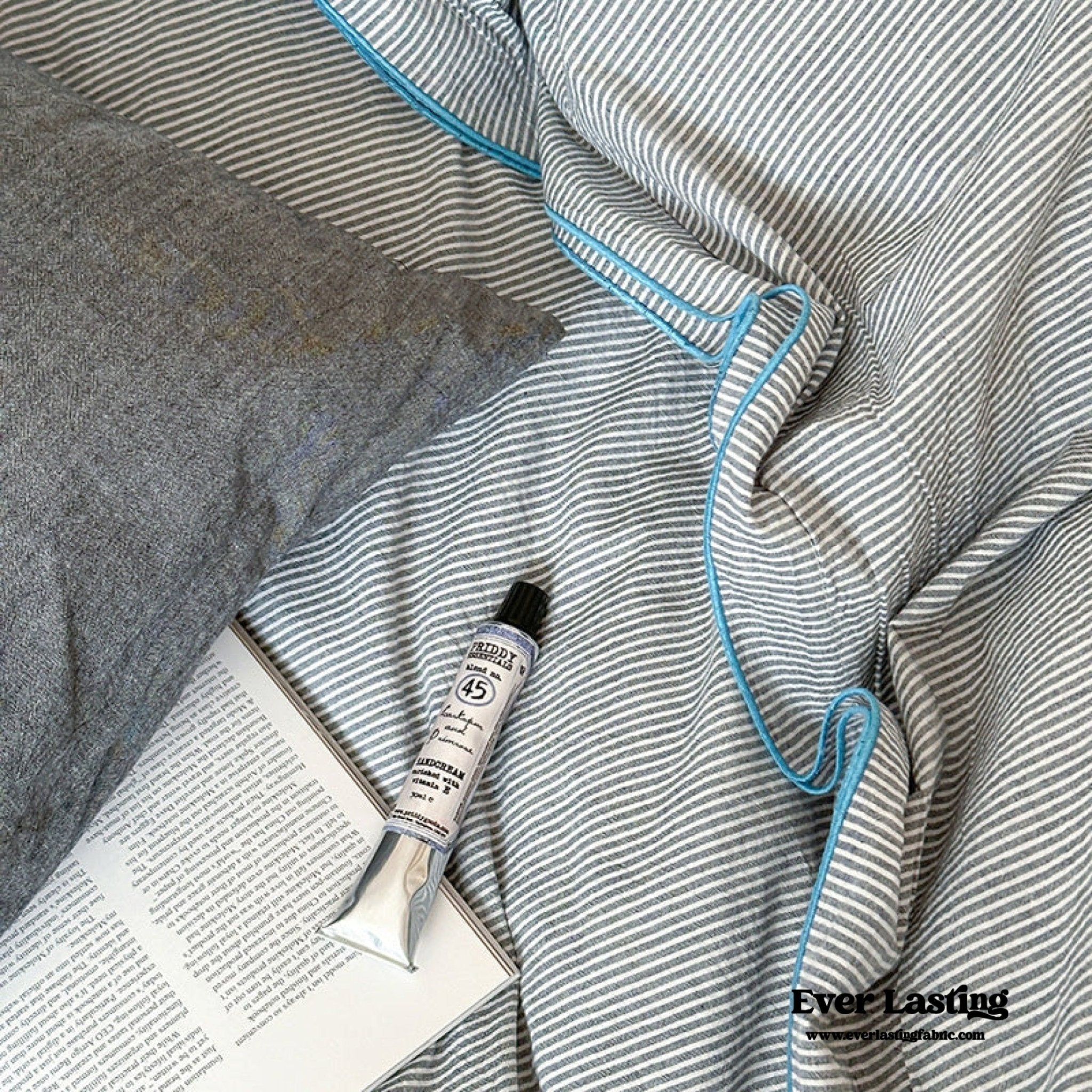 Joce Striped Bedding Set / Blue - Ever Lasting