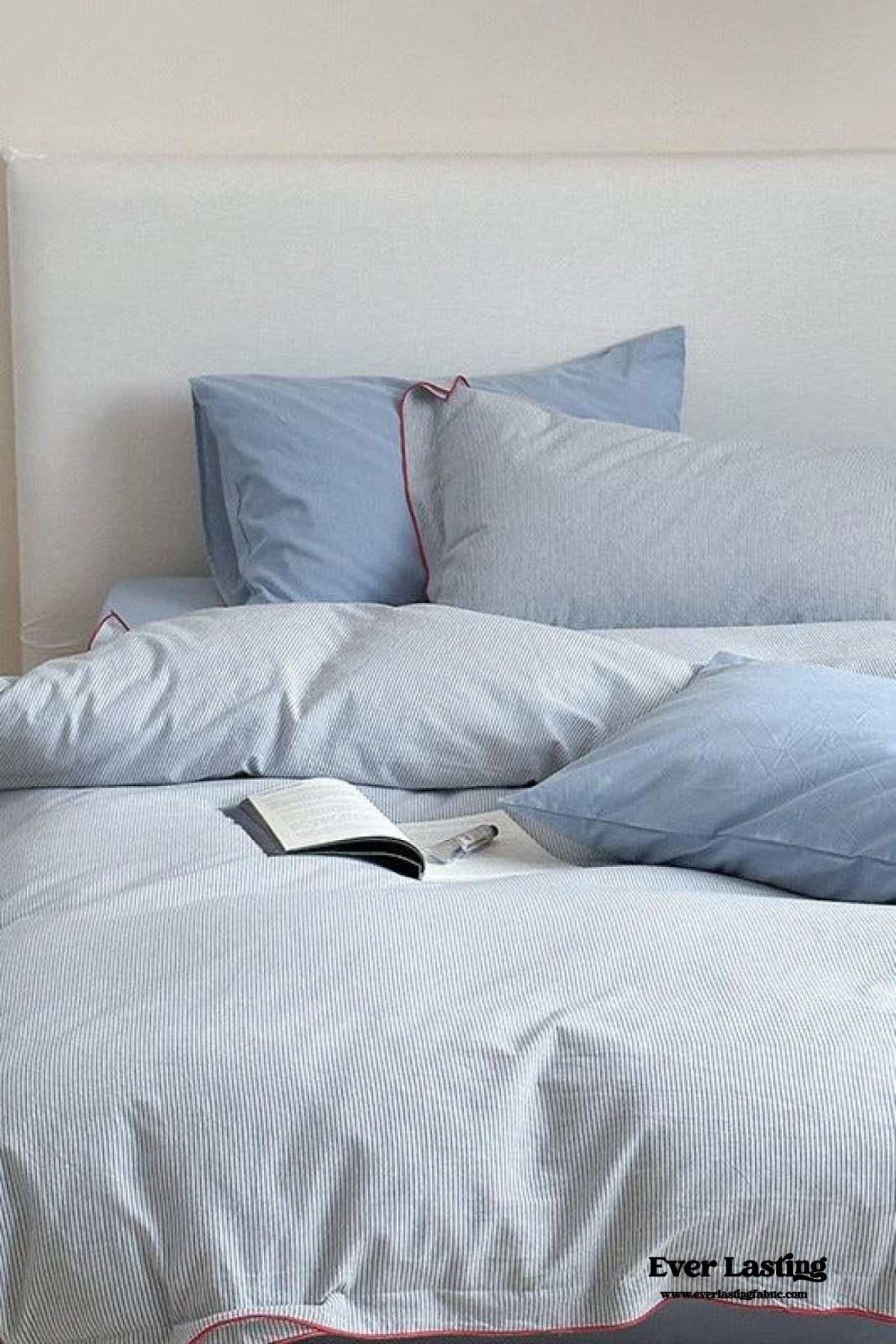 Joce Striped Bedding Set / Blue - Ever Lasting