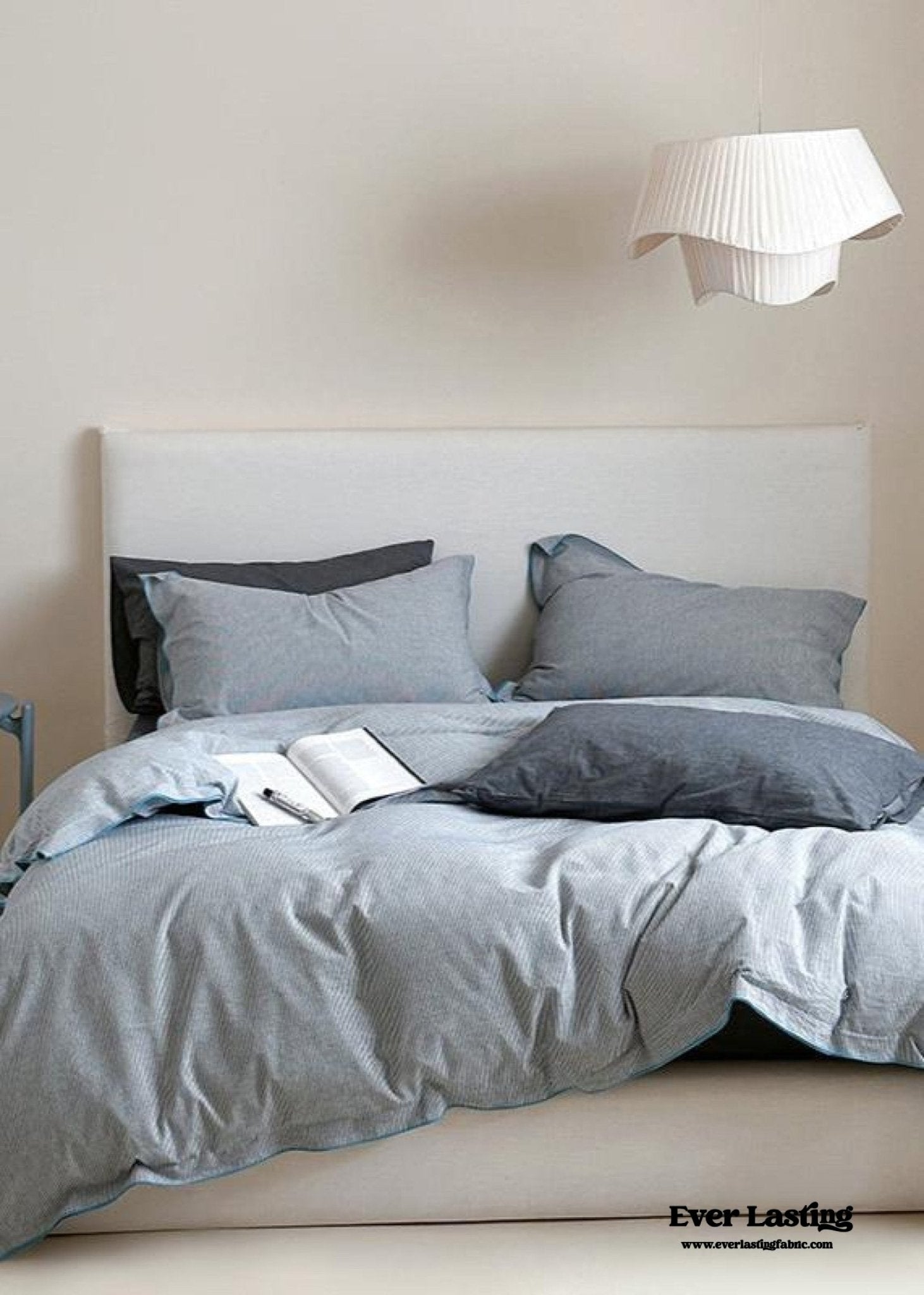 Joce Striped Bedding Set / Blue - Ever Lasting