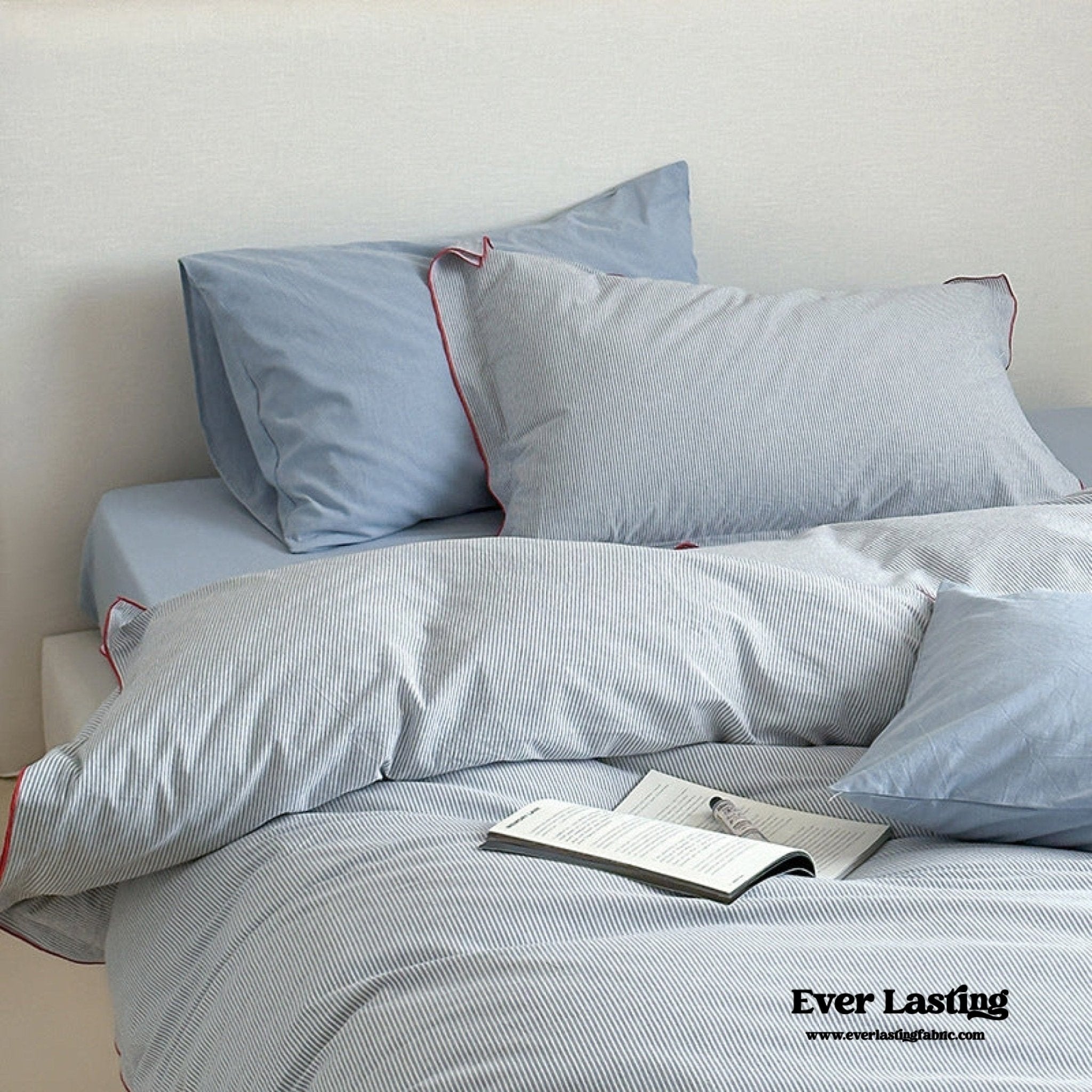 Joce Striped Bedding Set / Blue - Ever Lasting