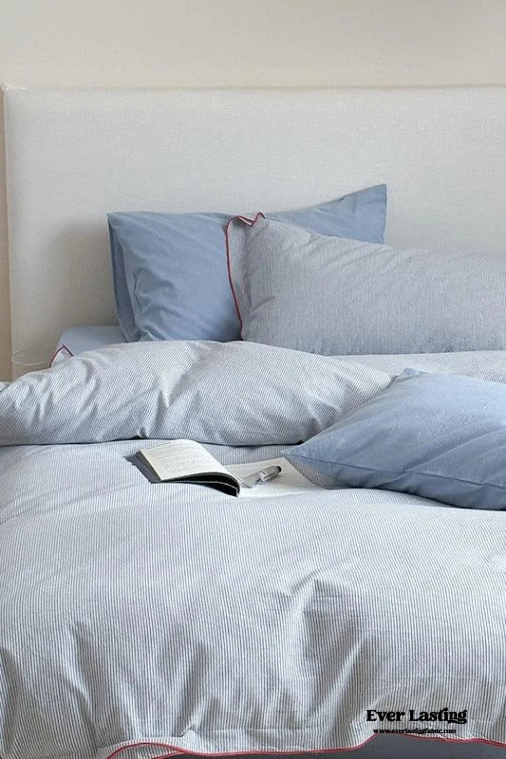  - Ever Lasting - Joce Striped Small Room Bedding Set / Blue - Bedding Set - Ever Lasting