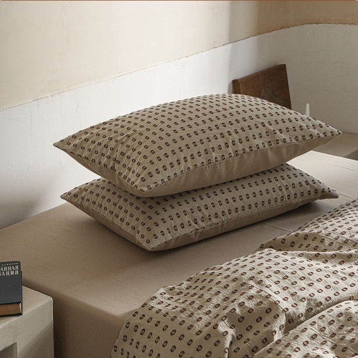  - Ever Lasting - Kiera Polka Dot Bedding Set / Khaki - Bedding Set - Ever Lasting