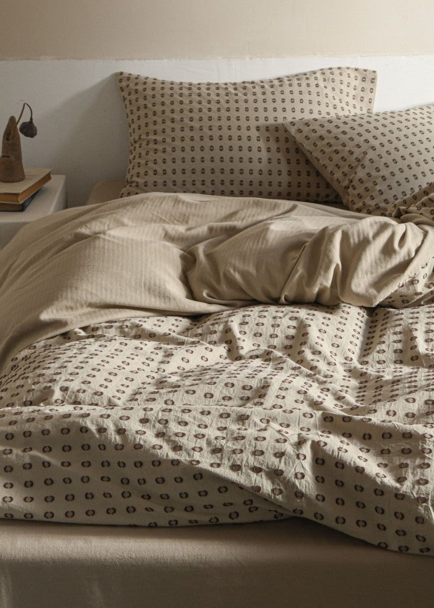  - Ever Lasting - Kiera Polka Dot Bedding Set / Khaki - Bedding Set - Ever Lasting