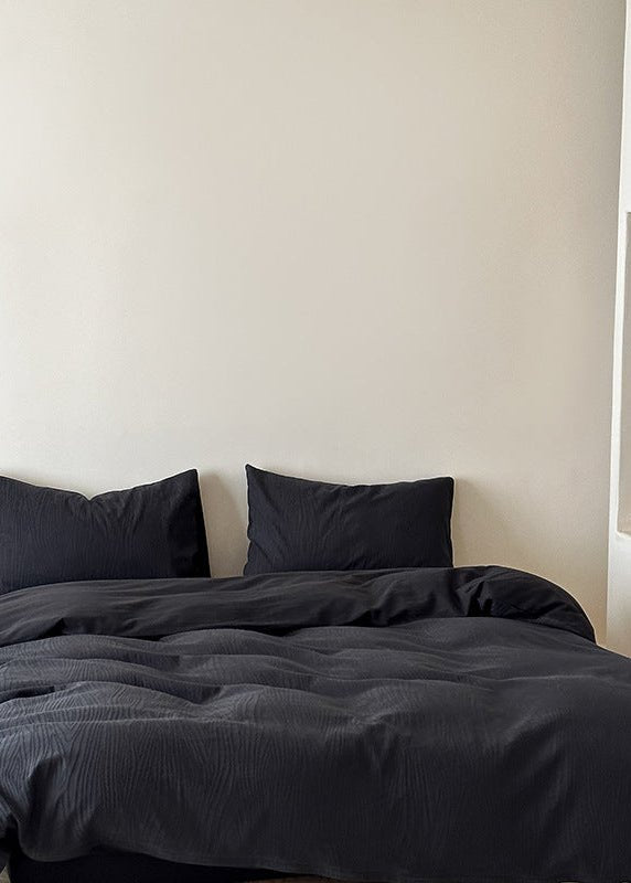  - Ever Lasting - Kinsley Jacquard Bedding Set / Black - Bedding Set - Ever Lasting