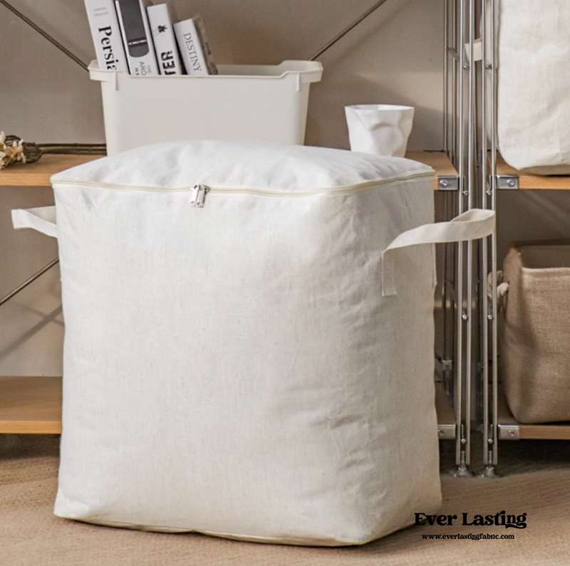 Large Cotton Linen Storage Bags Up Right / Organizer