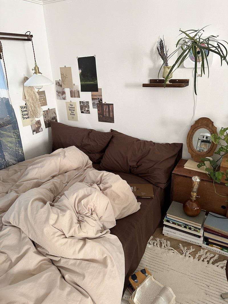  - Ever Lasting - Latte Bedding Set / Beige Brown - Bedding Set - Ever Lasting