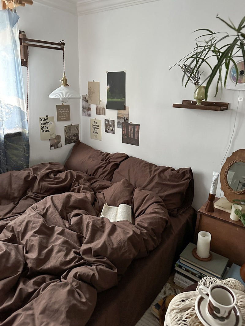  - Ever Lasting - Latte Bedding Set / Beige Brown - Bedding Set - Ever Lasting