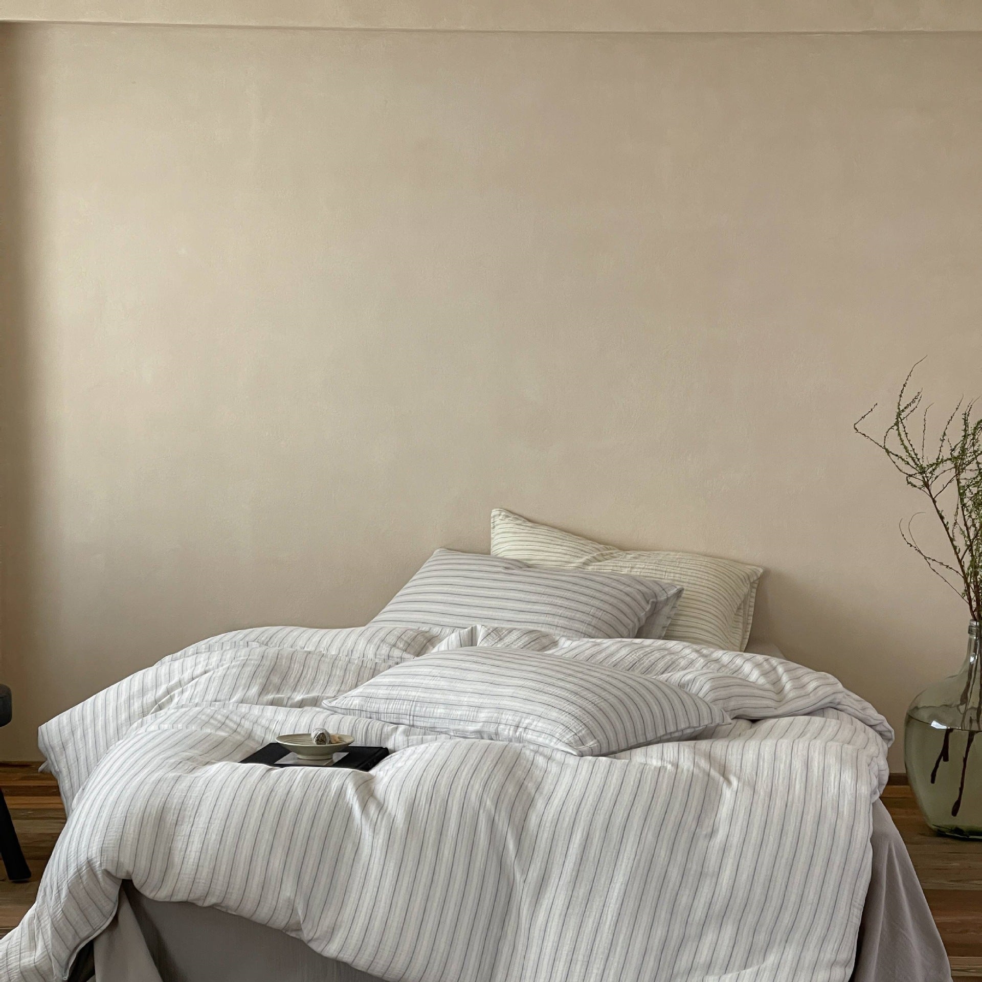  - Ever Lasting - Laurel Striped Pastel Bedding Set / Green - Bedding Set - Ever Lasting