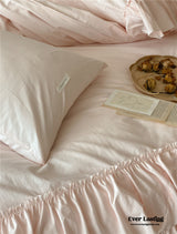 Layered Ruffle Bedding Set / Pink