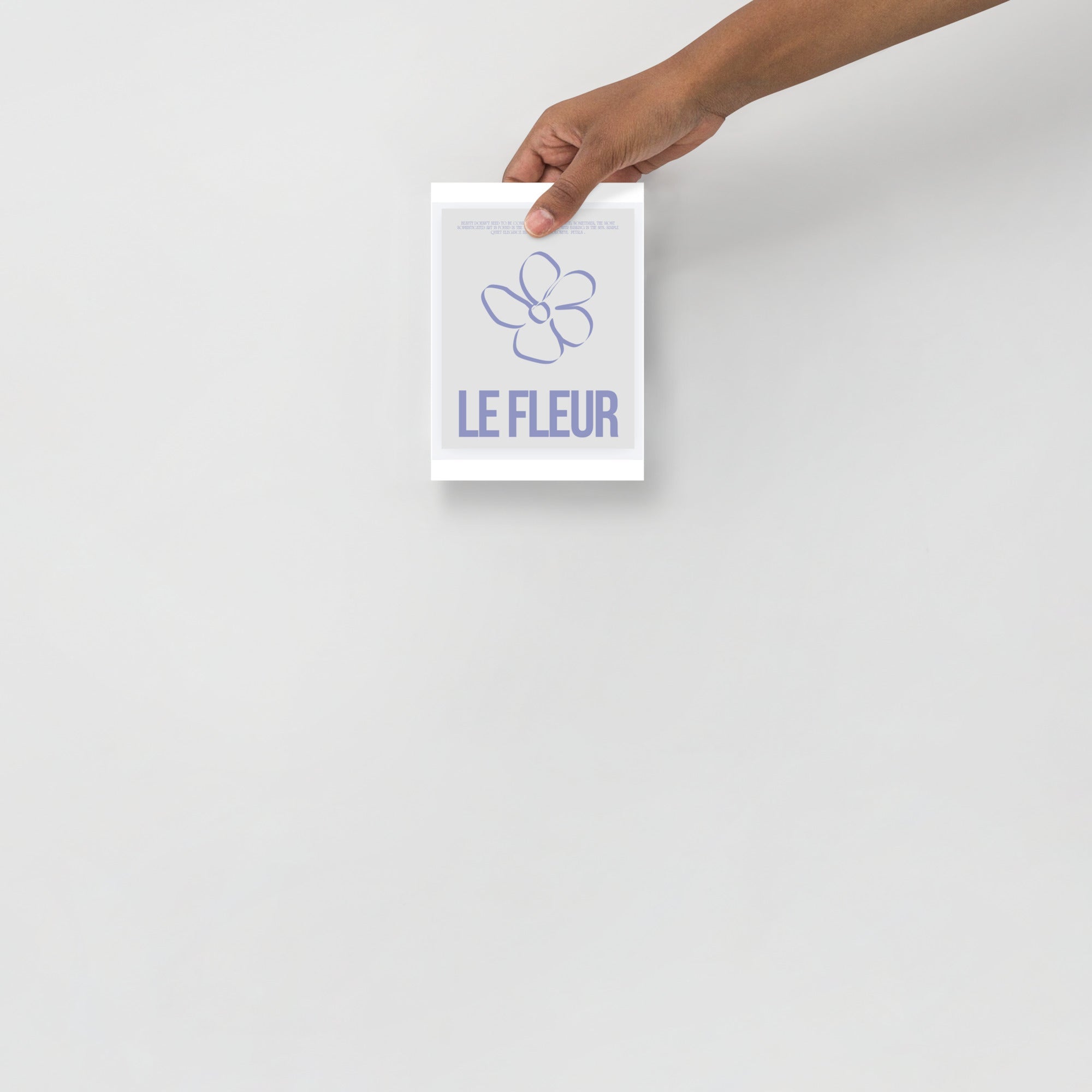 -Ever Lasting - Le Fleur - Minimal Floral Line Art Wall Poster in Soft Lavender Tones - Ever Lasting
