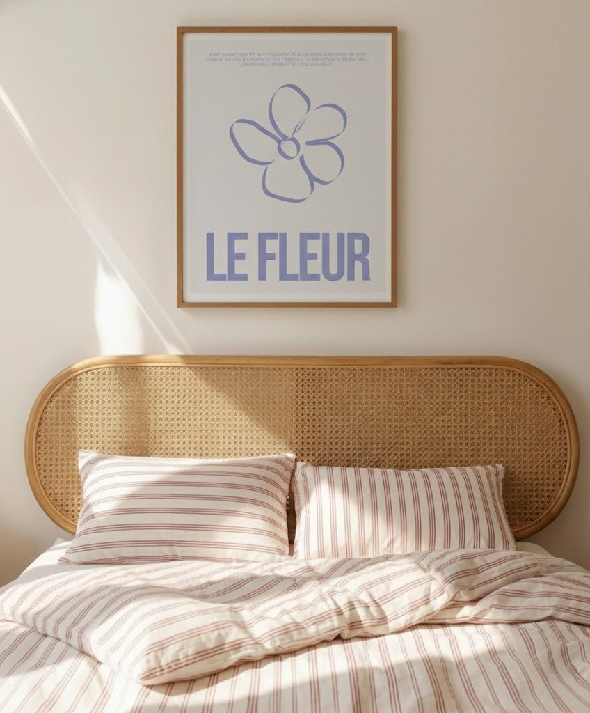  - Ever Lasting - Le Fleur - Minimal Floral Line Art Wall Poster in Soft Lavender Tones - Ever Lasting