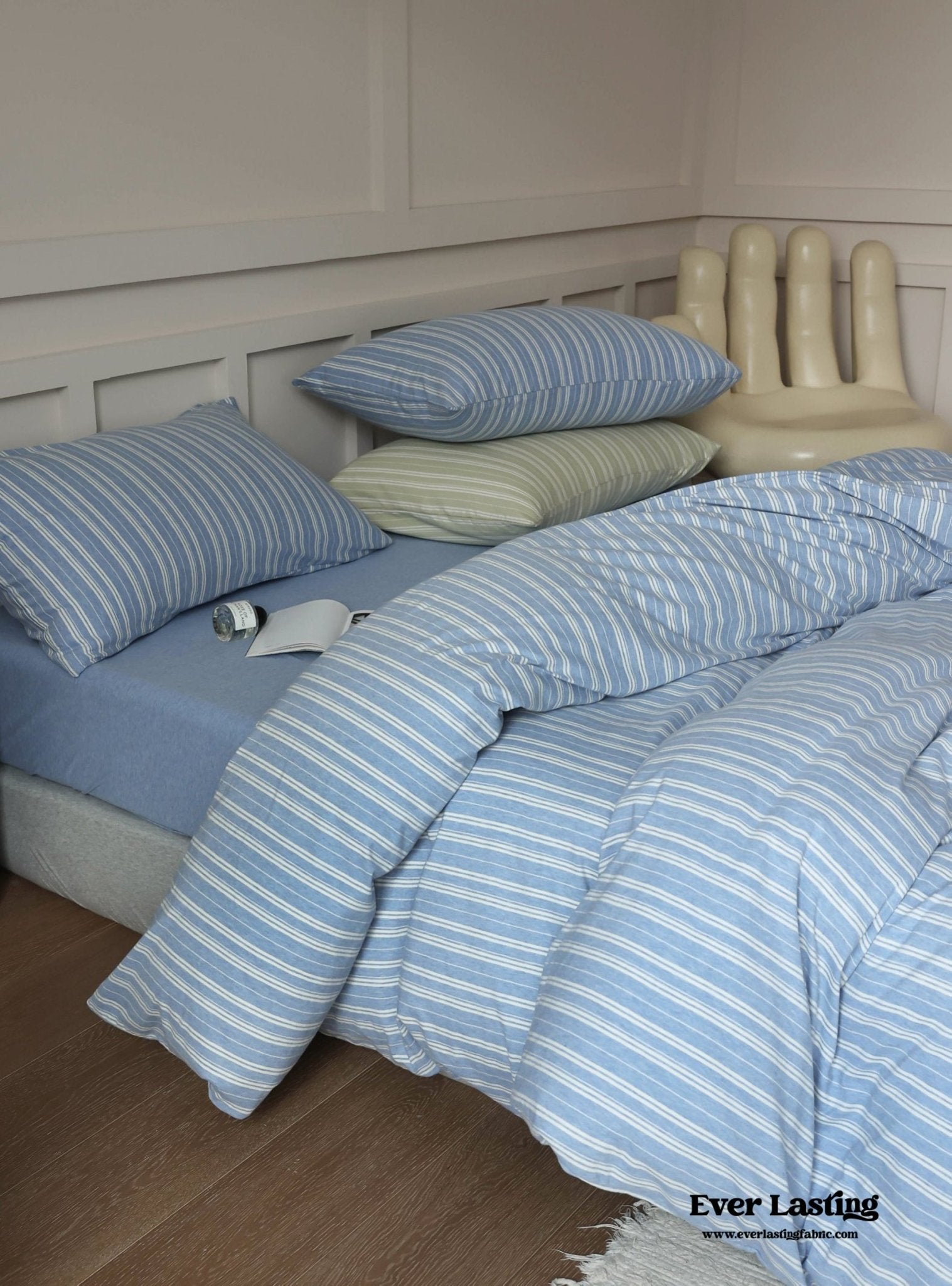 Leo Striped Jersey Knit Cotton Bedding Bundle - Ever Lasting