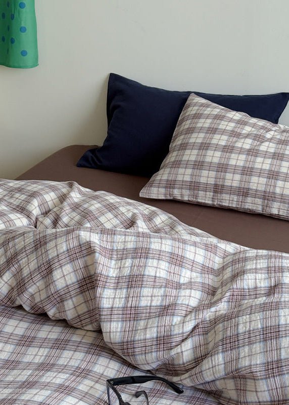  - Ever Lasting - Levi Gingham Bedding Set / Beige - Bedding Set - Ever Lasting