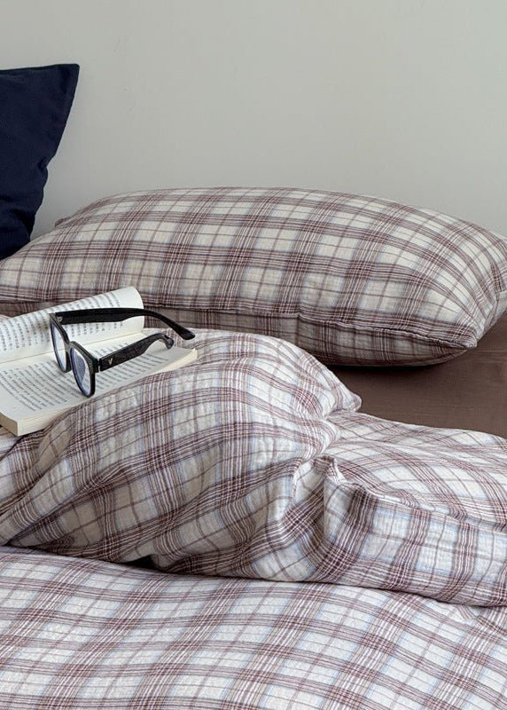  - Ever Lasting - Levi Gingham Bedding Set / Beige - Bedding Set - Ever Lasting