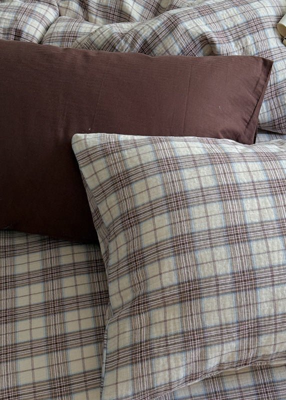  - Ever Lasting - Levi Gingham Bedding Set / Beige - Bedding Set - Ever Lasting