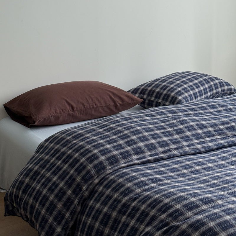  - Ever Lasting - Levi Gingham Bedding Set / Beige - Bedding Set - Ever Lasting