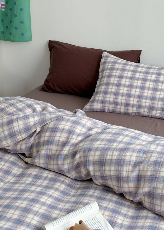  - Ever Lasting - Levi Gingham Bedding Set / Beige - Bedding Set - Ever Lasting