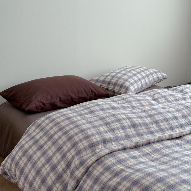  - Ever Lasting - Levi Gingham Bedding Set / Beige - Bedding Set - Ever Lasting