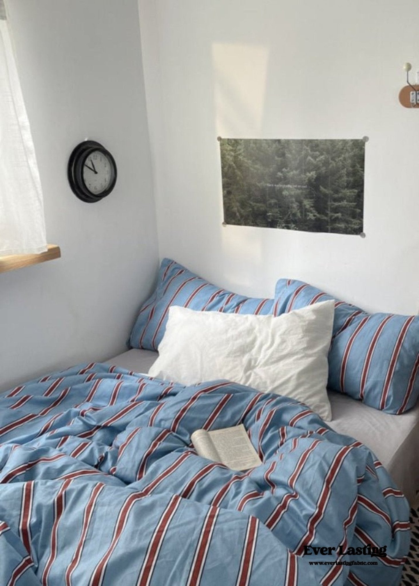 Liam Striped Bedding Set / Blue - Ever Lasting