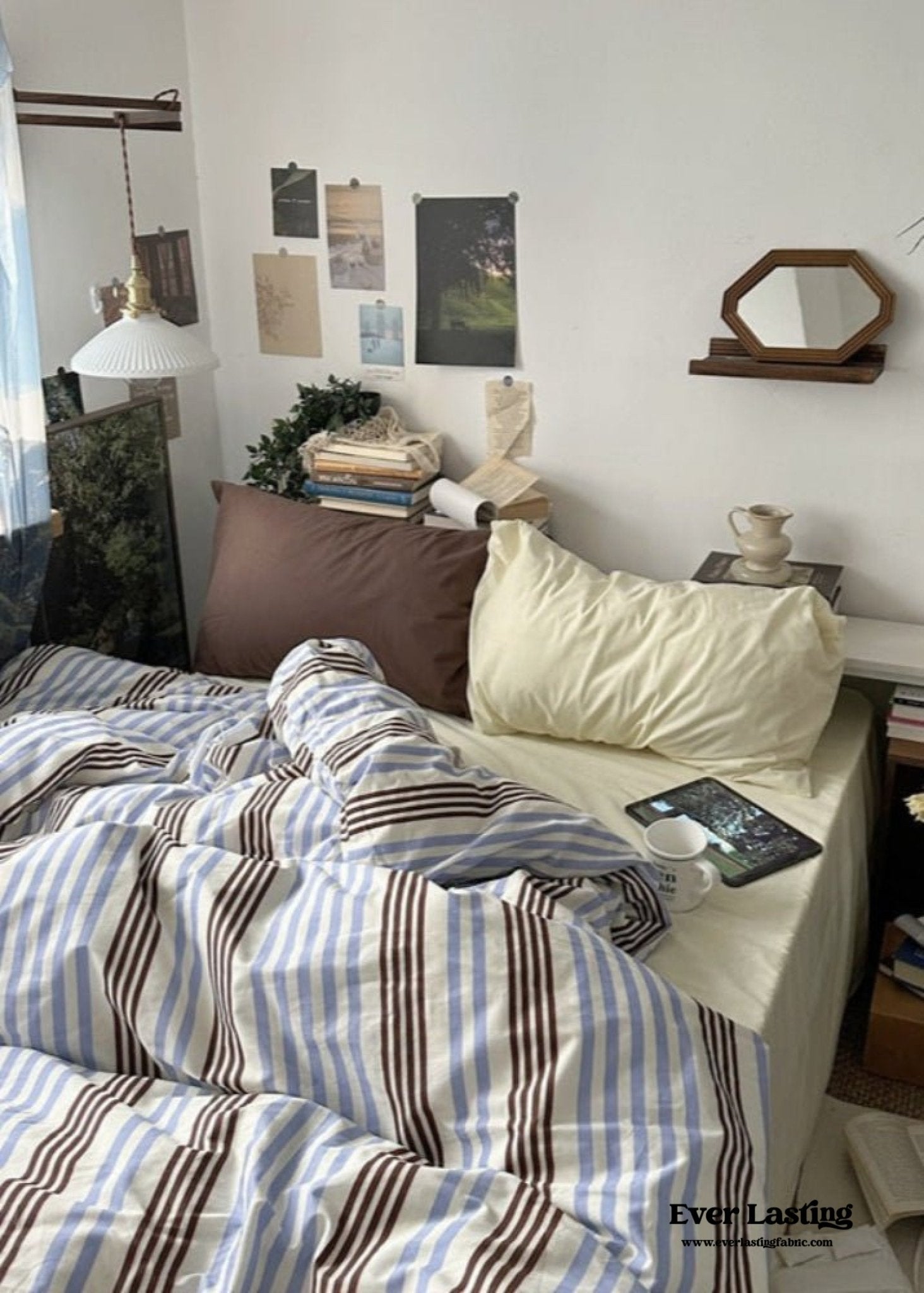 Liam Striped Bedding Set / Pink - Ever Lasting