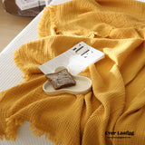 Light Weight Cotton Blanket / Moss Green Blankets