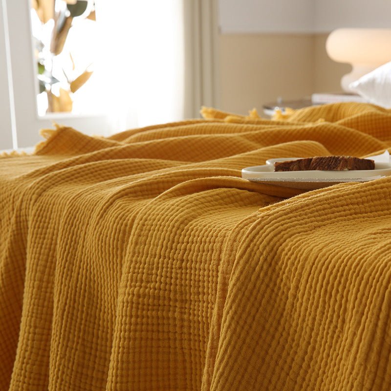  - Ever Lasting - Light Weight Cotton Blanket / Yellow - Blankets - Ever Lasting