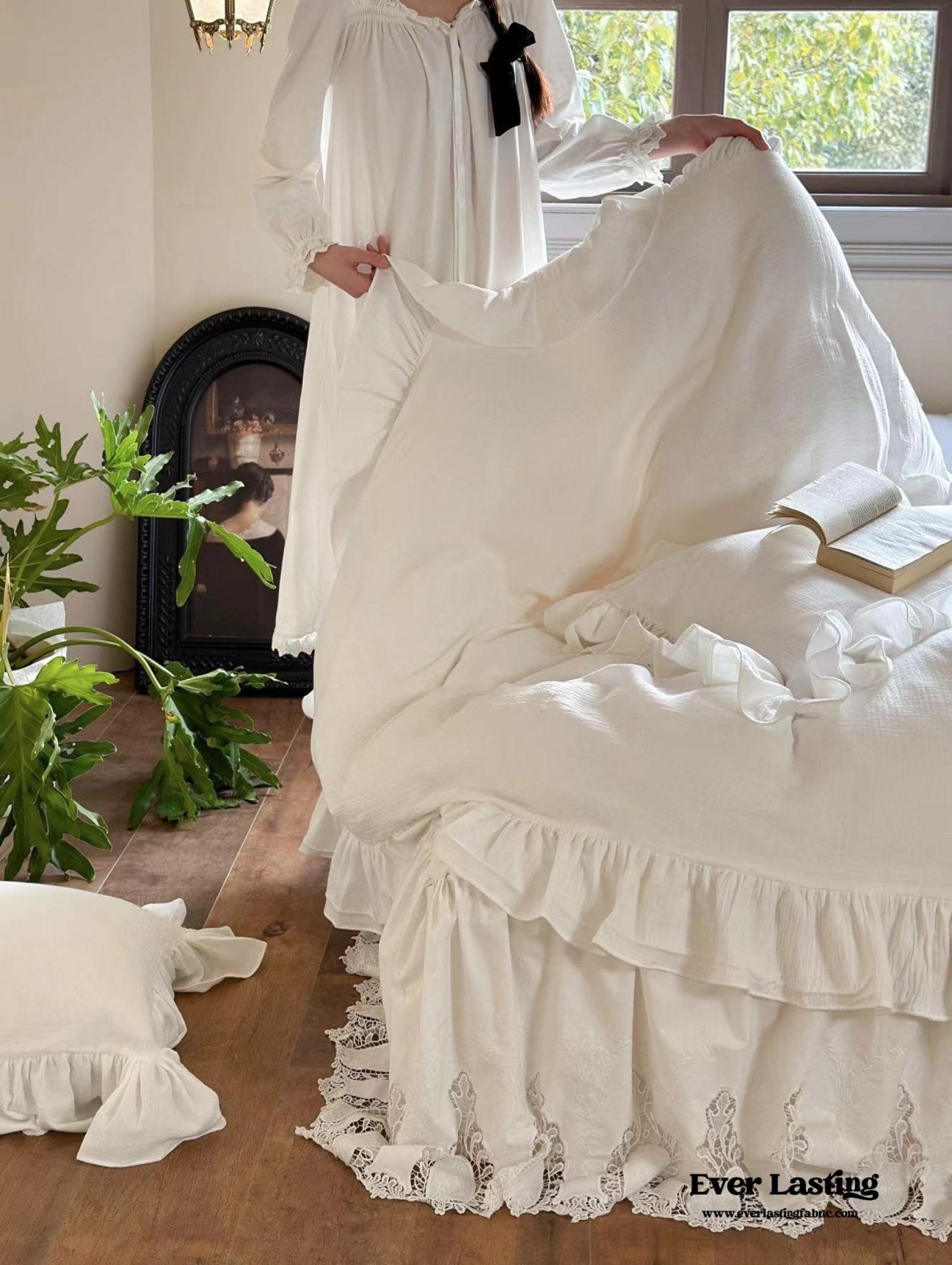Liliane Elegant Ruffle Double Gauze Bedding Set | Best Bed Set