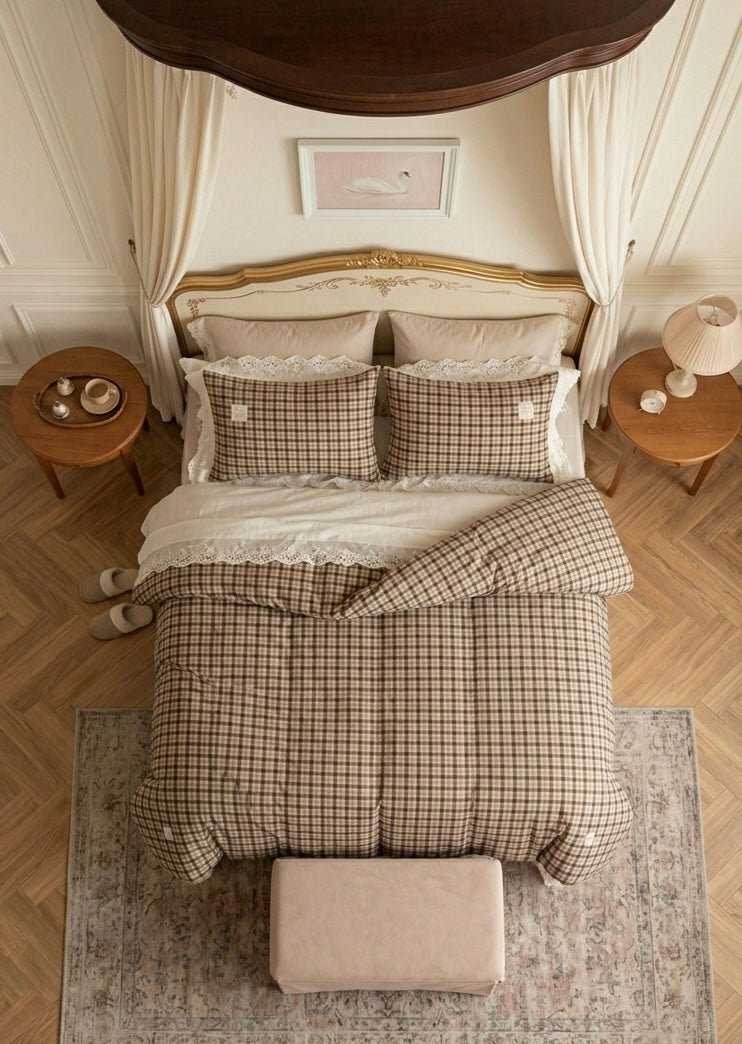  - Ever Lasting - Lilliana Gingham Ruffle Lace Bedding Bundle - Bedding Bundle - Ever Lasting