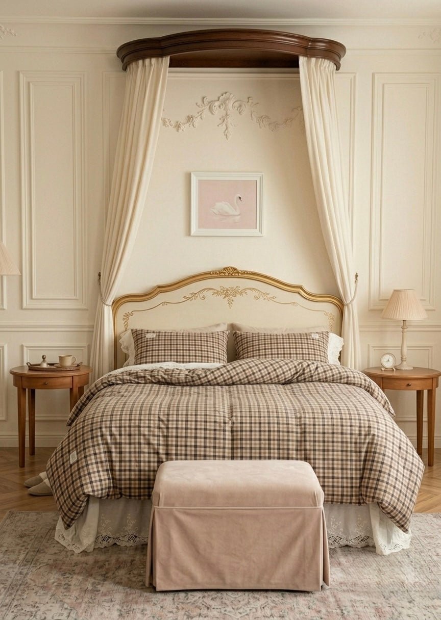  - Ever Lasting - Lilliana Gingham Ruffle Lace Bedding Bundle - Bedding Bundle - Ever Lasting