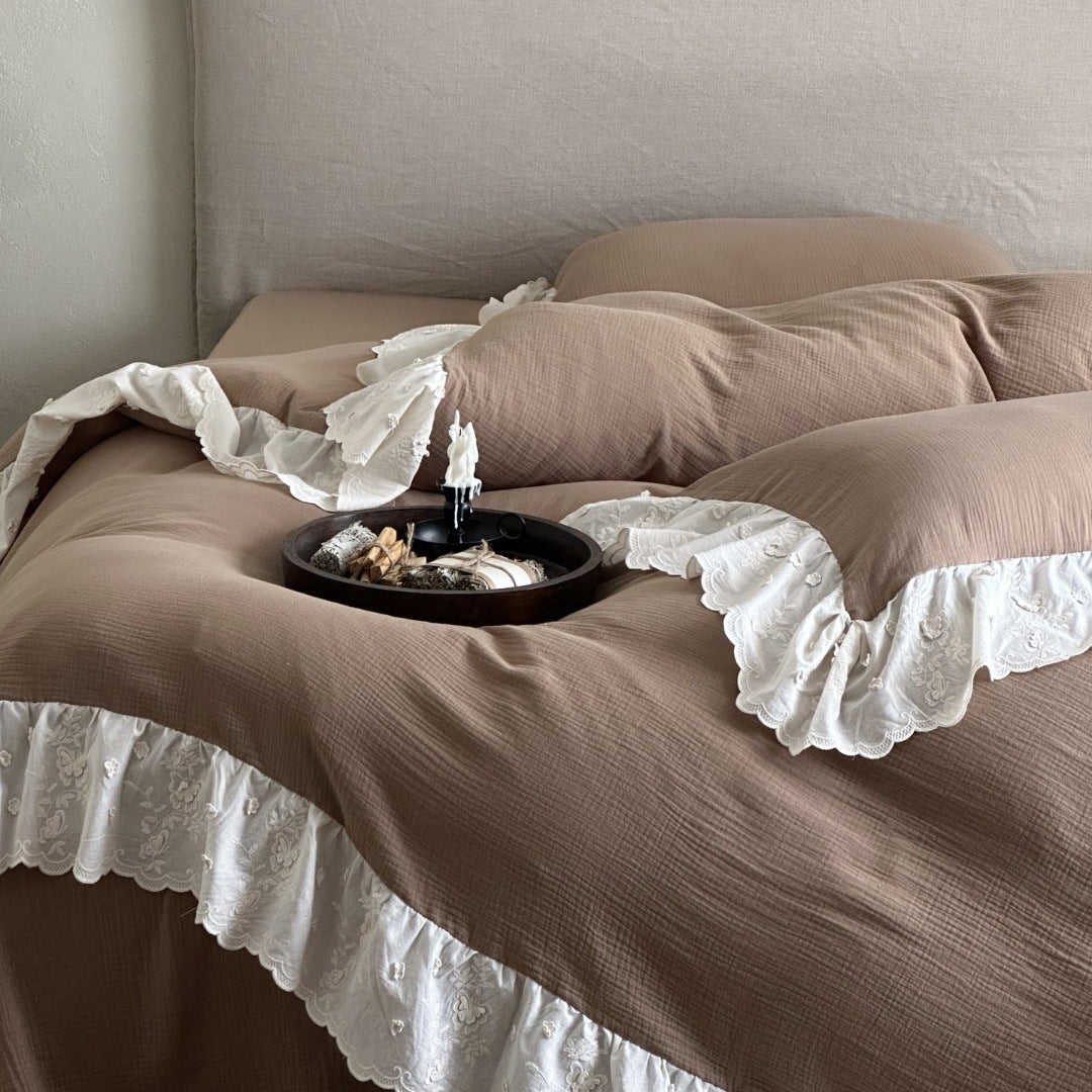  - Ever Lasting - Linden Ruffle Lace Bedding Bundle - Bedding Set - Ever Lasting