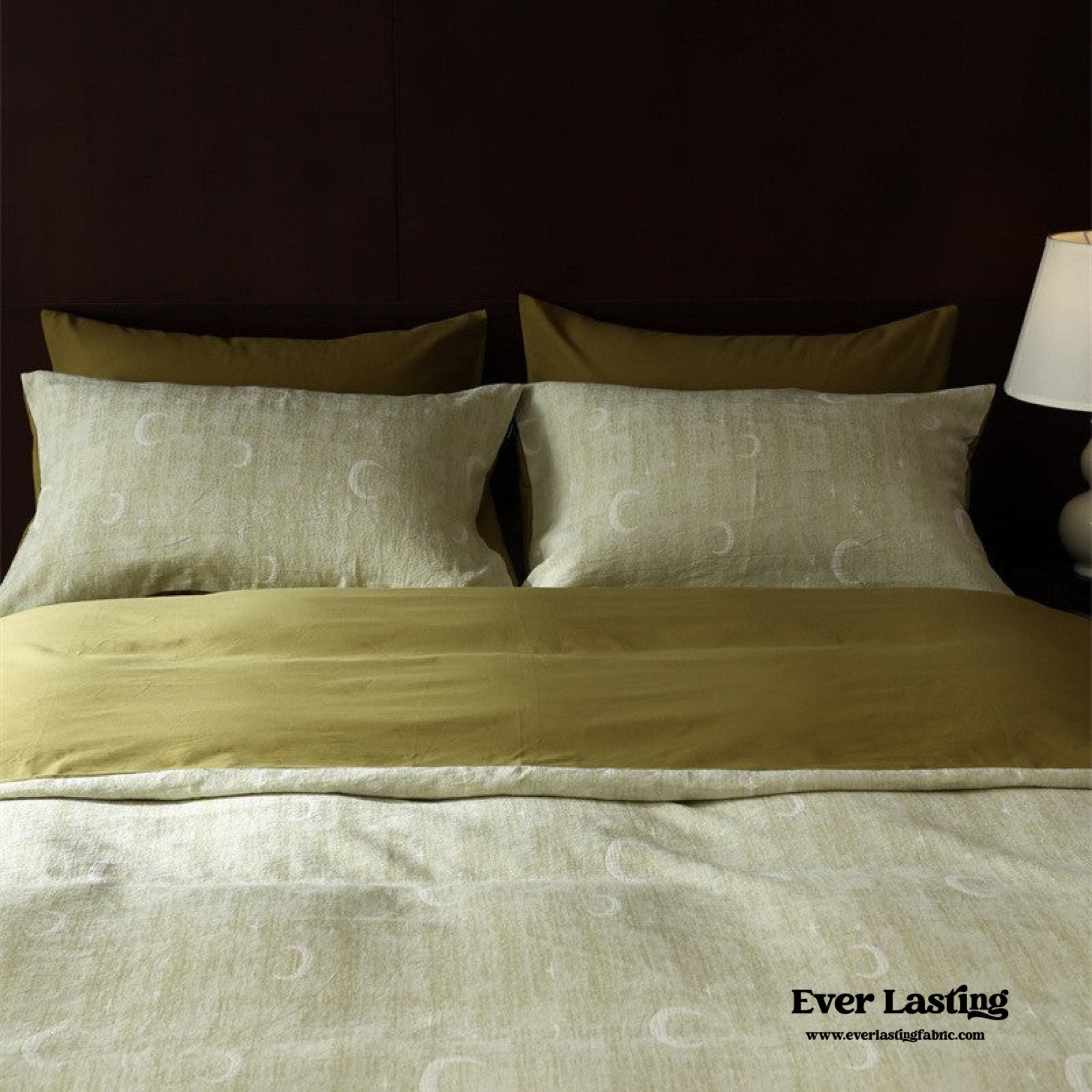 Lucien Silky Vintage Jacquard Bedding Set / Blue - Ever Lasting