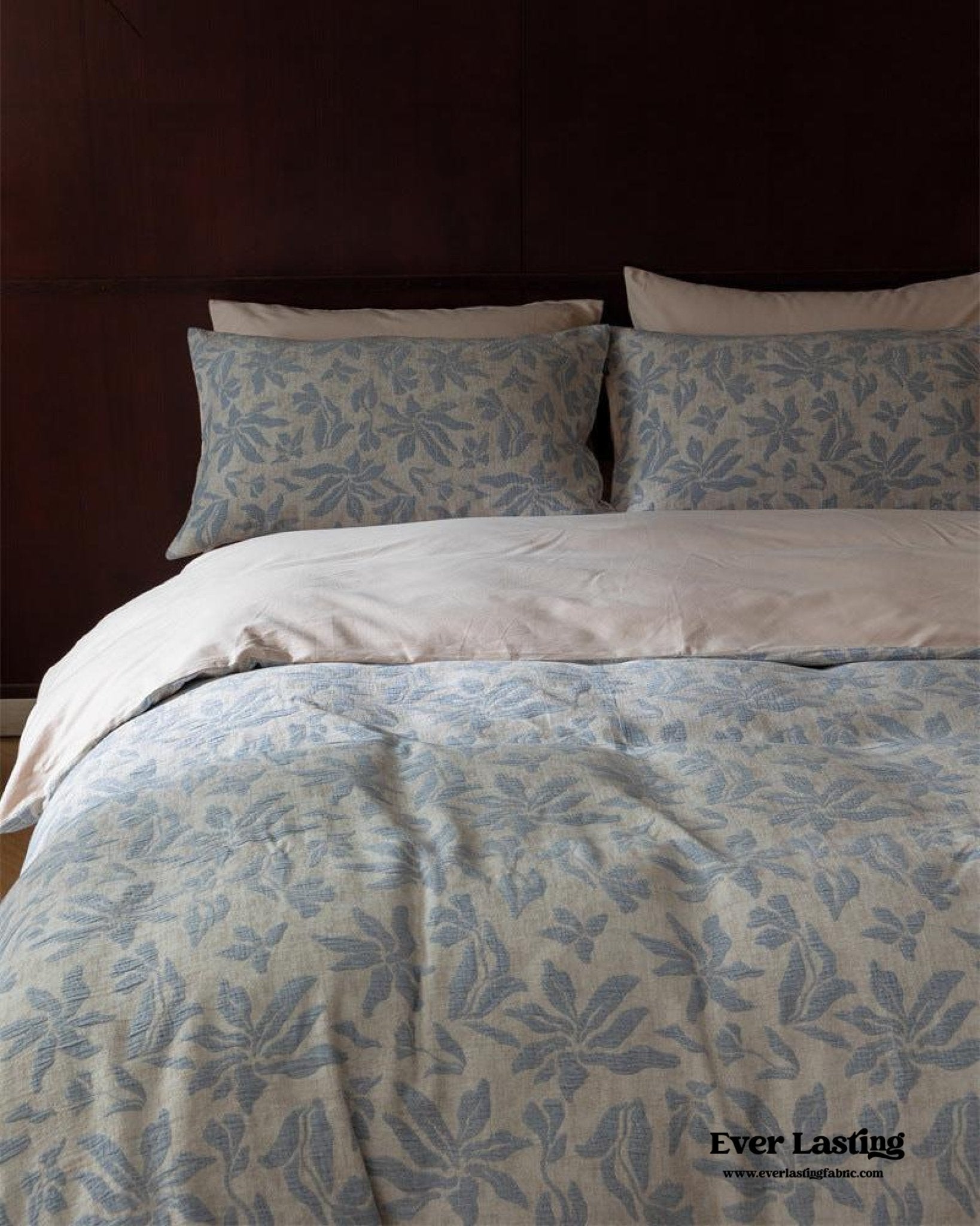 Lucien Silky Vintage Jacquard Bedding Set / Brown - Ever Lasting