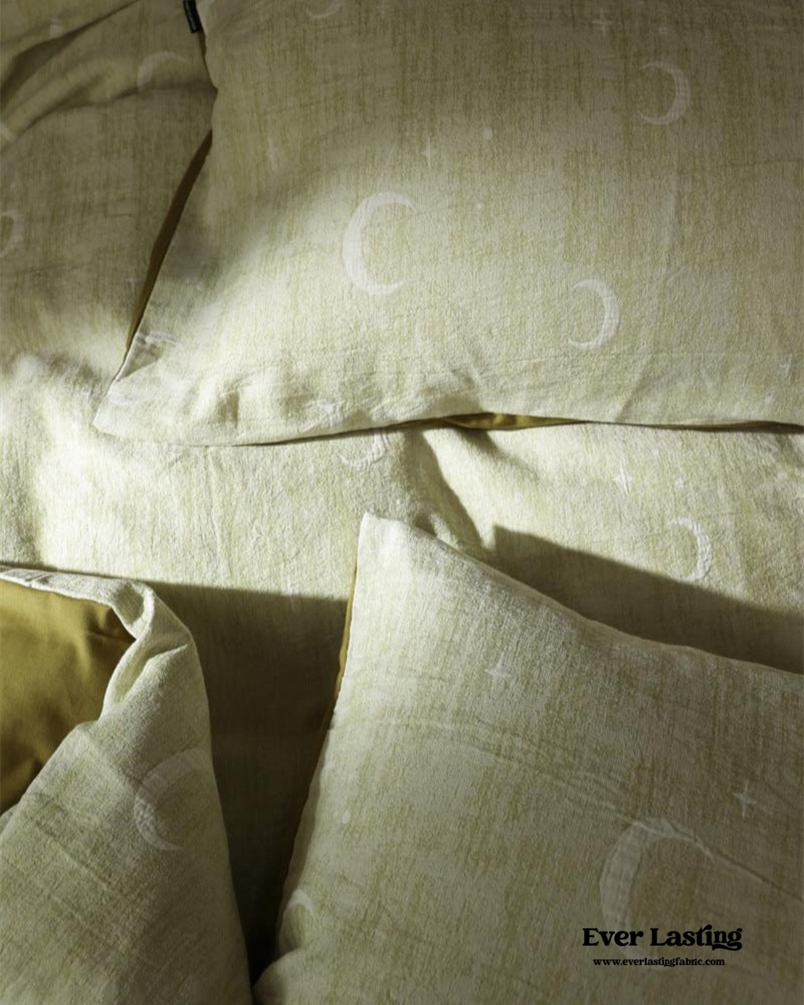 Lucien Silky Vintage Jacquard Bedding Set / Green - Ever Lasting