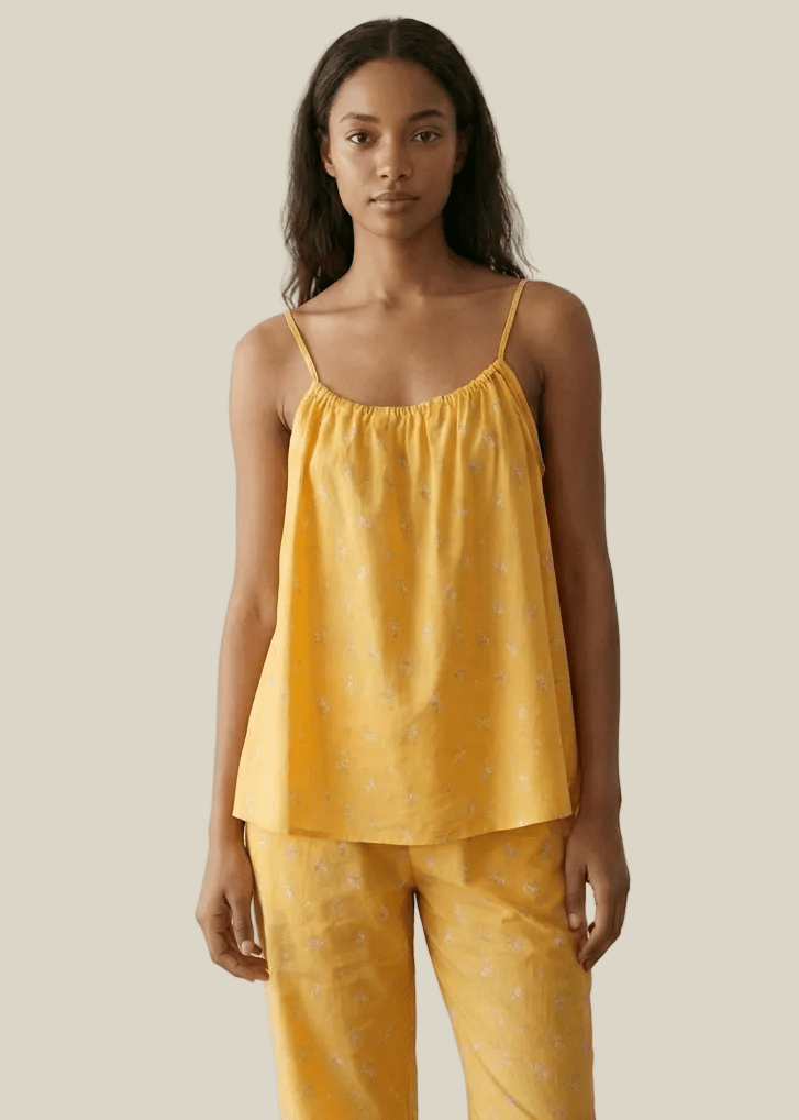  - Ever Lasting - Luma Sleeveless Floral Pajama Set / Orange - Pajamas - Ever Lasting