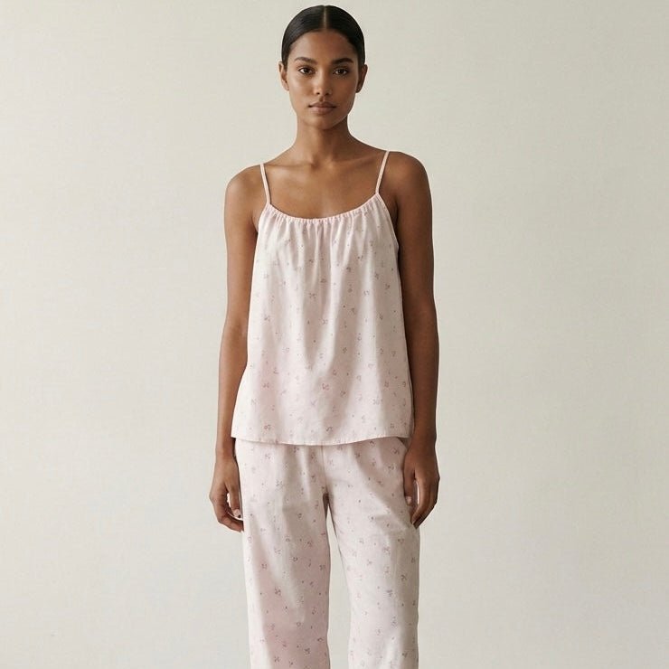  - Ever Lasting - Luma Sleeveless Floral Pajama Set / Pink - Pajamas - Ever Lasting