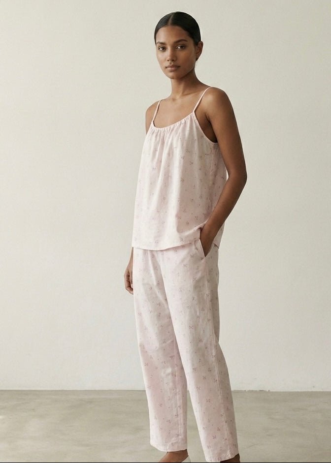  - Ever Lasting - Luma Sleeveless Floral Pajama Set / Pink - Pajamas - Ever Lasting