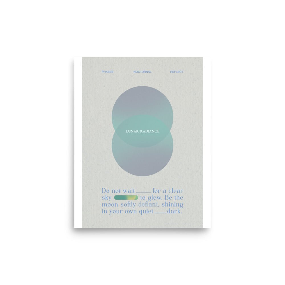 -Ever Lasting - Lunar Radiance - Cool Abstract Moon Art Print - Ever Lasting