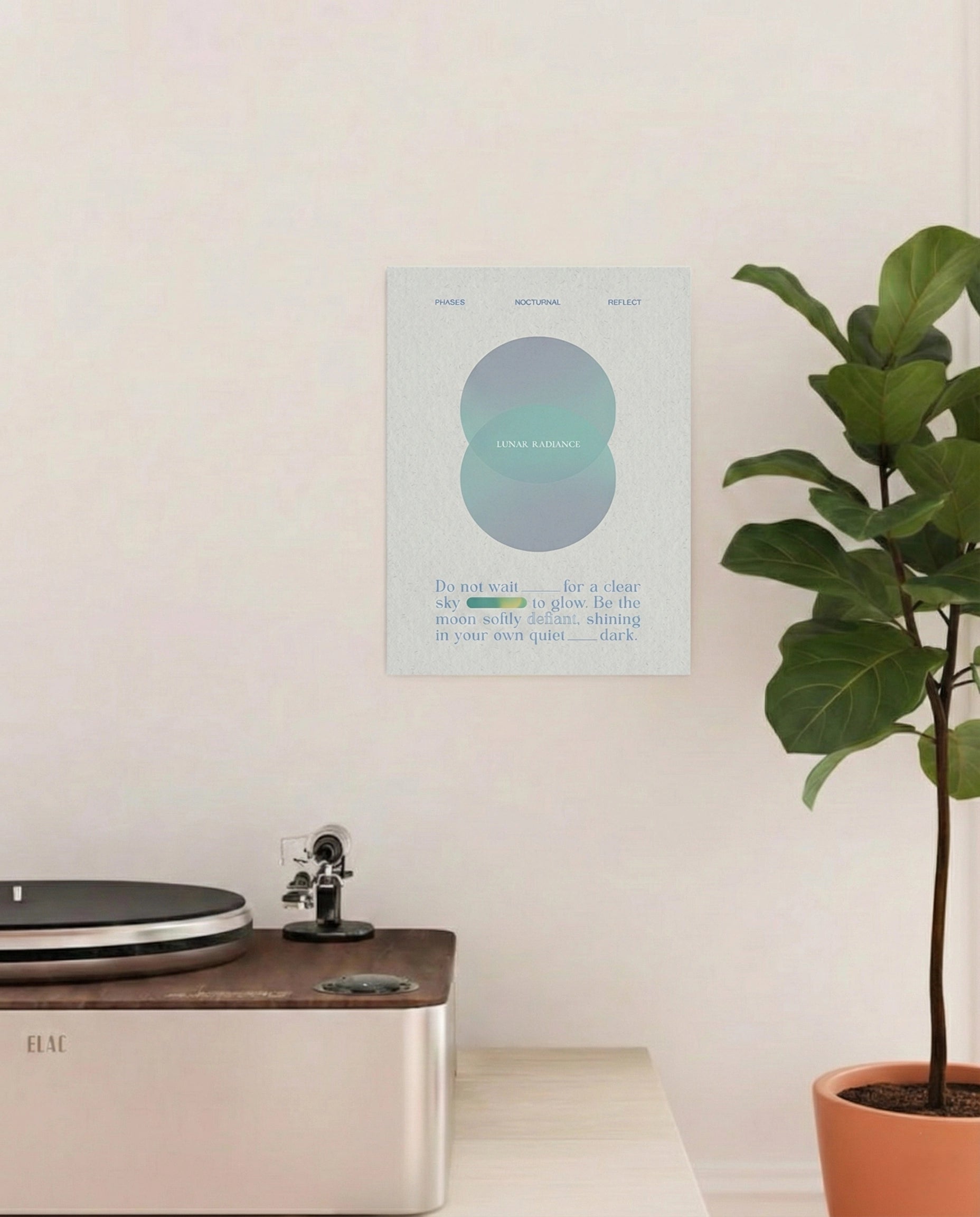  - Ever Lasting - Lunar Radiance - Cool Abstract Moon Art Print - Ever Lasting