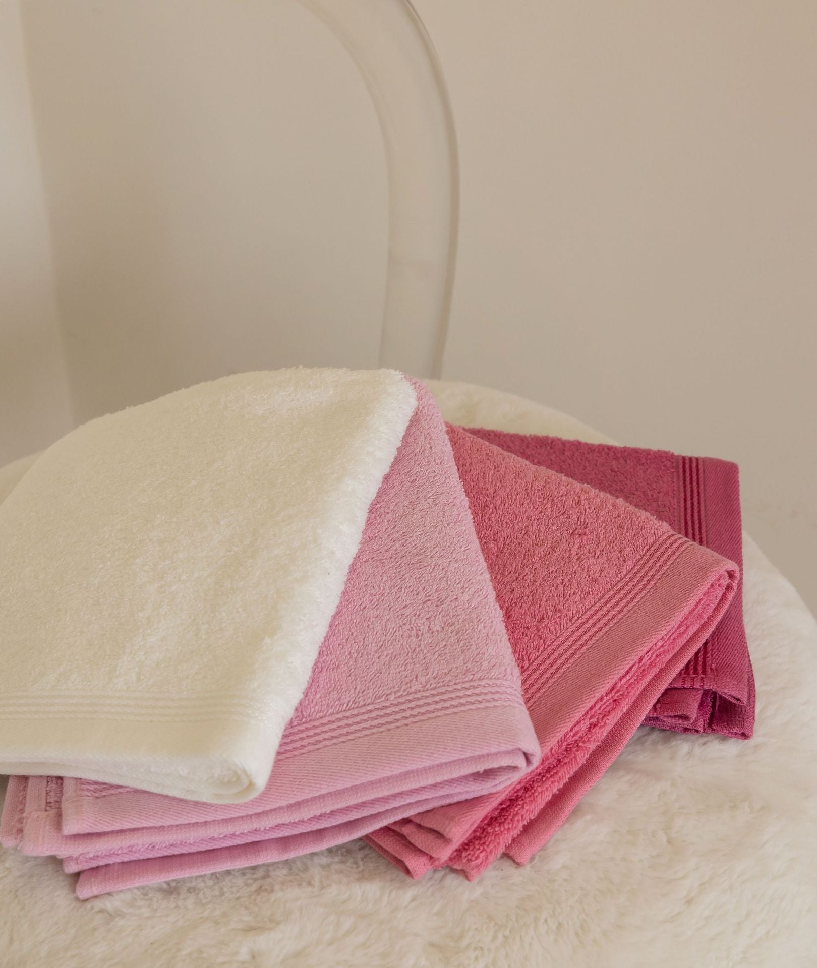  - Ever Lasting - Macaron Color Face Towel Set / Pink - Towel - Ever Lasting