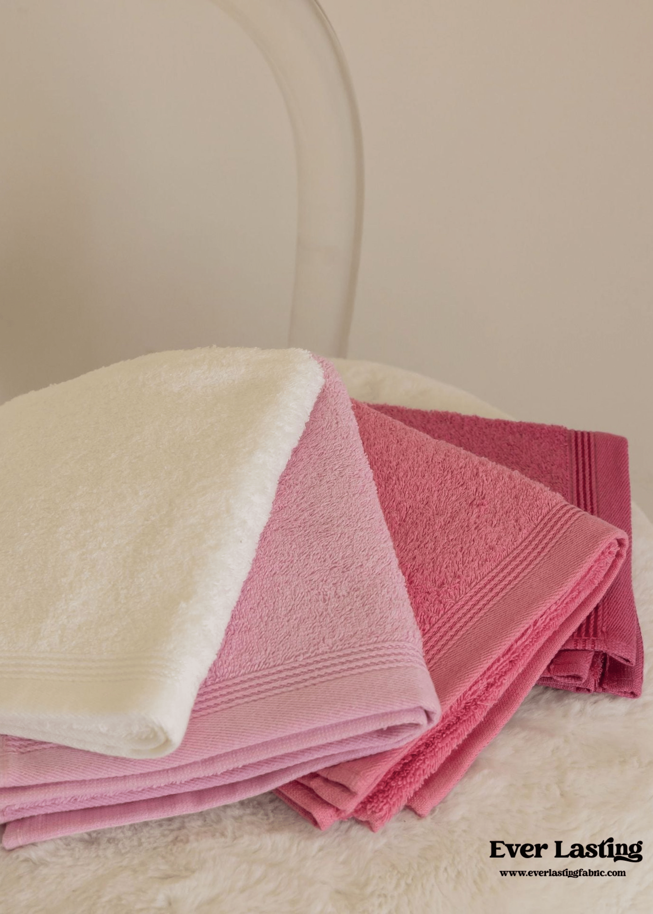  - Ever Lasting - Macaron Color Face Towel Set / Pink - Towel - Ever Lasting