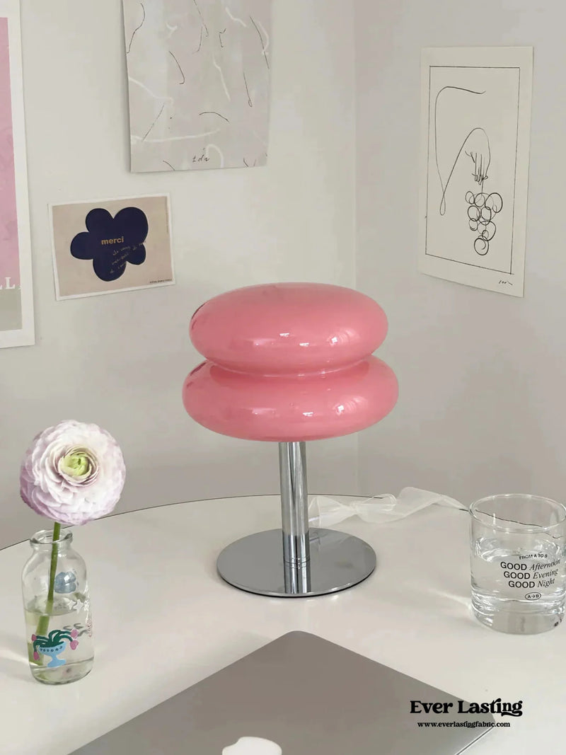Macarons Glass Lamp / Pink Light