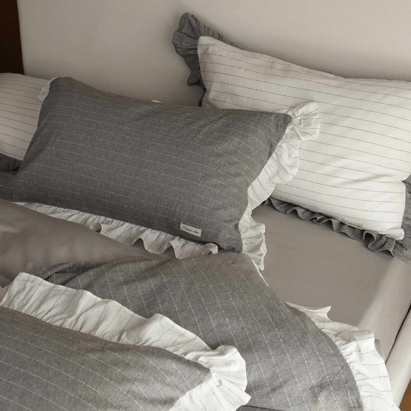 -Ever Lasting - Madison Striped Ruffle Bedding Bundle -Bedding Bundle -Ever Lasting