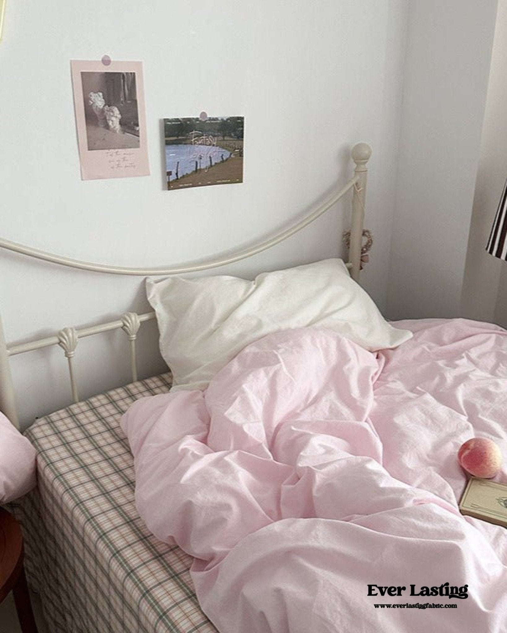 Maisie Soft Pink Plaid Bedding Set - Ever Lasting