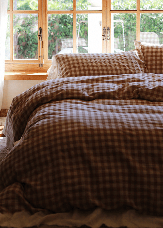  - Ever Lasting - Marie Gingham Lace Ruffle Bedding Bundle - Bedding Bundle - Ever Lasting