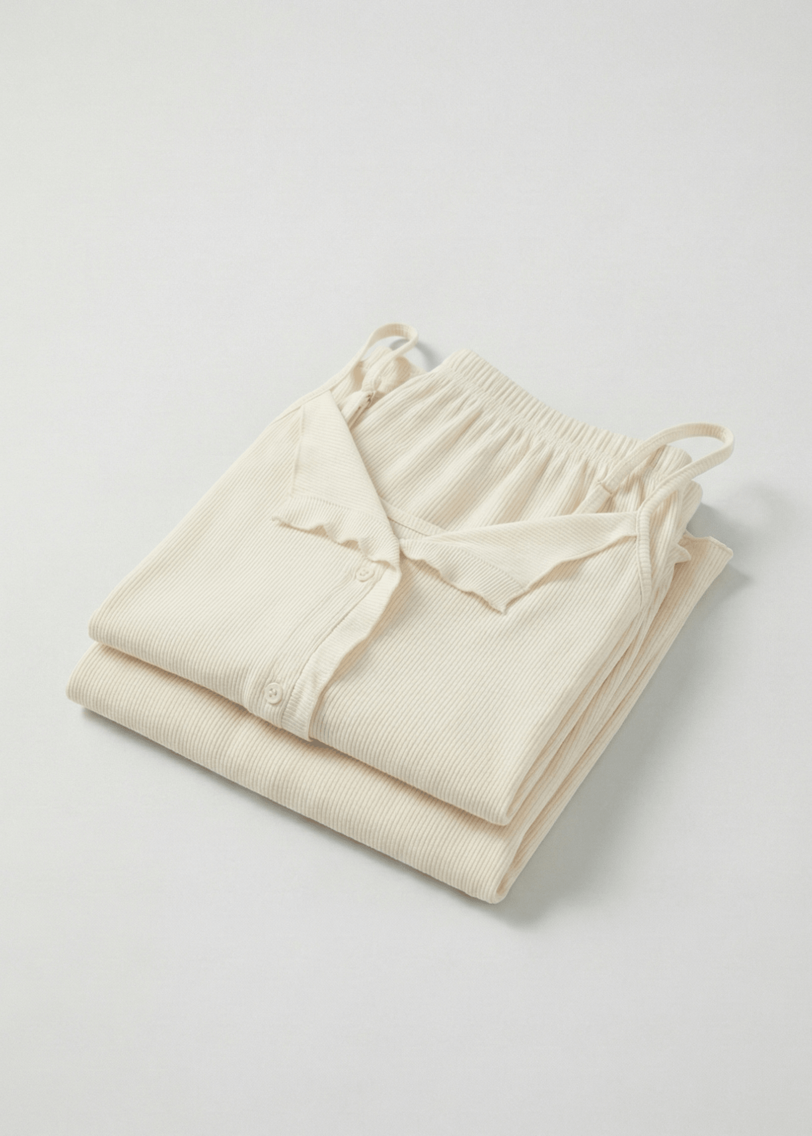  - Ever Lasting - Marlowe Sling V - Neck Pajama Set / White - Pajamas - Ever Lasting