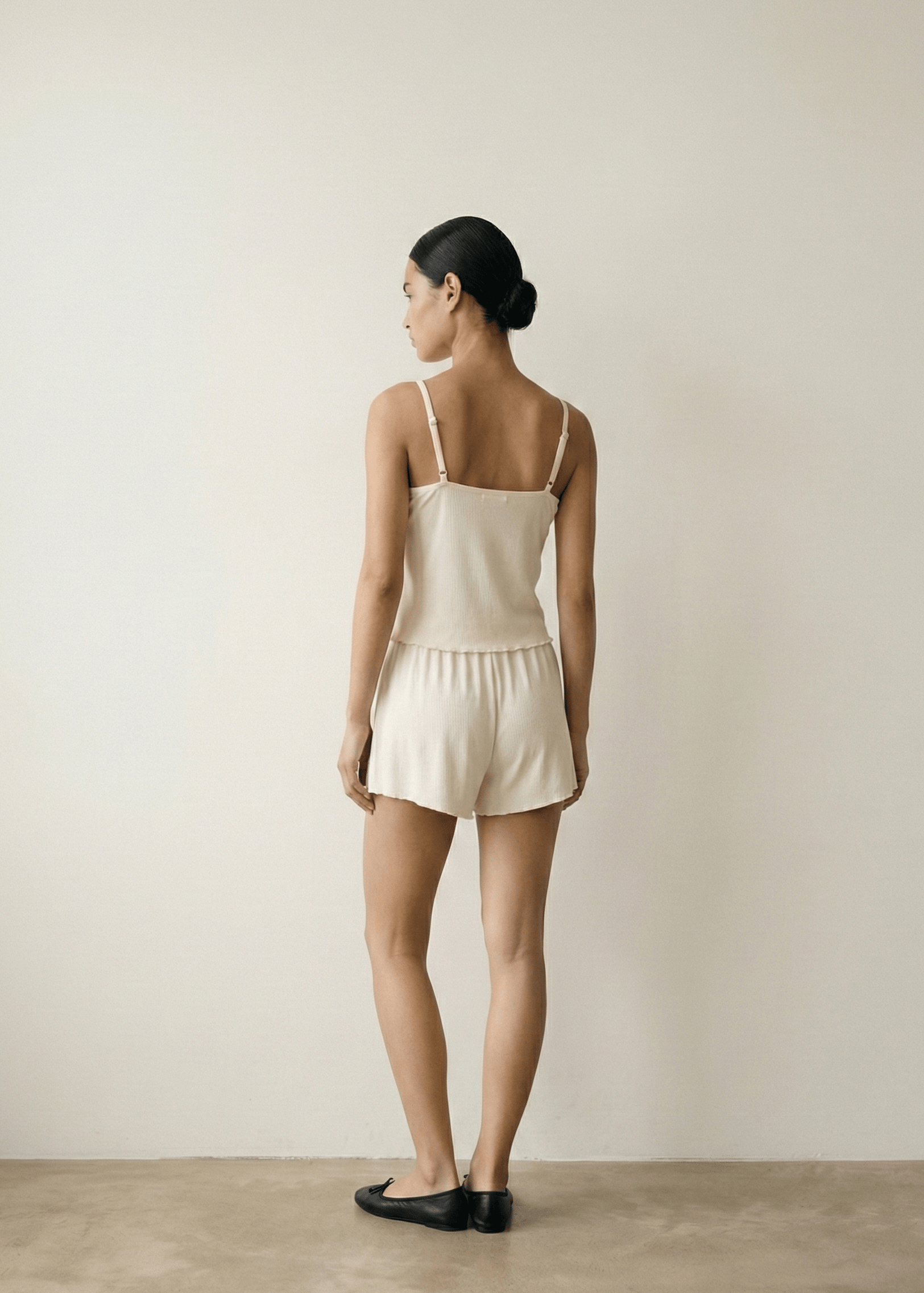  - Ever Lasting - Marlowe Sling V - Neck Pajama Set / White - Pajamas - Ever Lasting