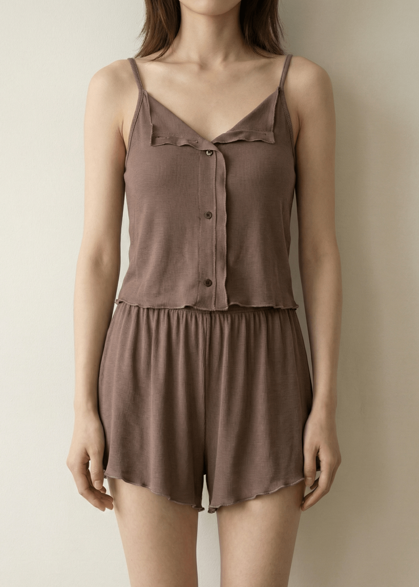  - Ever Lasting - Marlowe Sling V - Neck Pajama Set / White - Pajamas - Ever Lasting